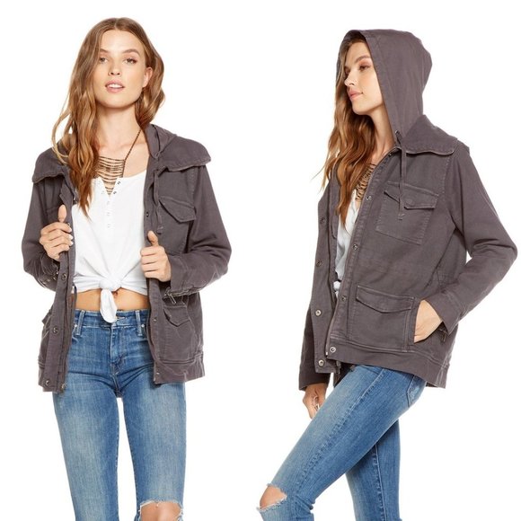 Chaser Jackets & Blazers - New CHASER Canteen Vintage Hooded Jacket S